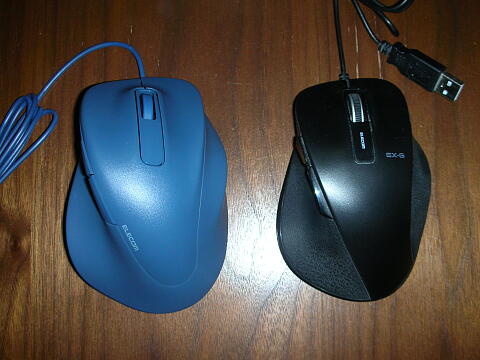 XLサイズマウスとLサイズマウスの比較(その1)